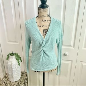 Express twist mint green sweater